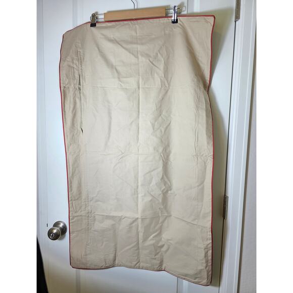 NOBLE EXCELLENCE Cream Gold Red Floral Linen Blend KING Pillow Shams set of 2 - Picture 2 of 6